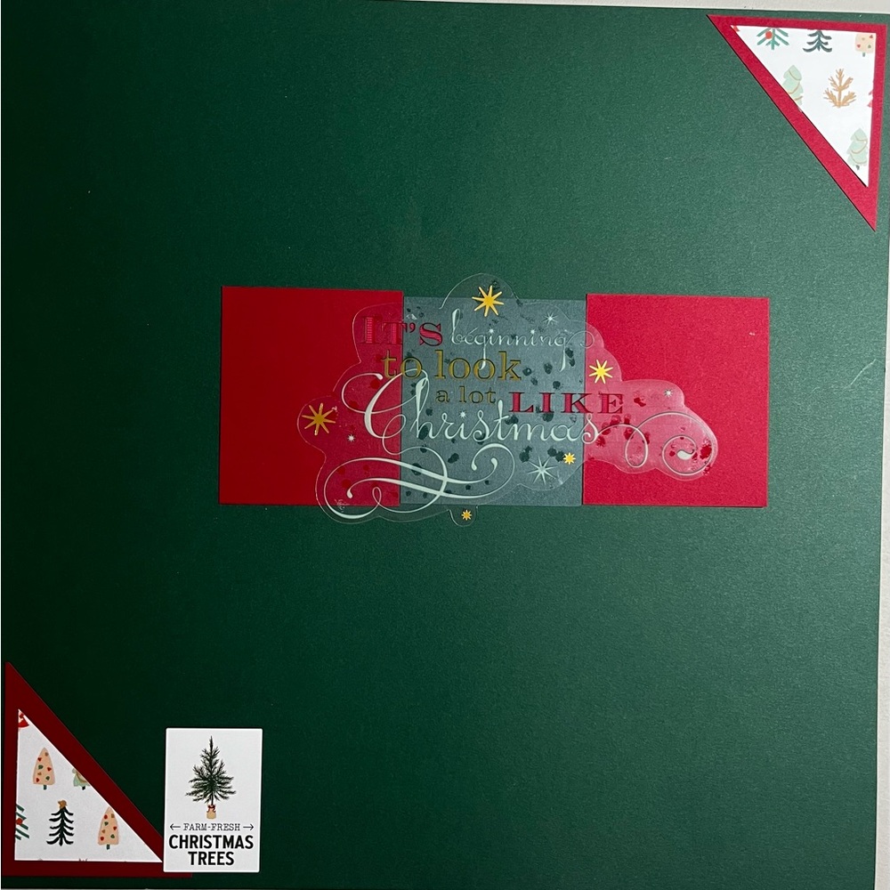 12 x 12 Christmas theme premade scrapbook pages